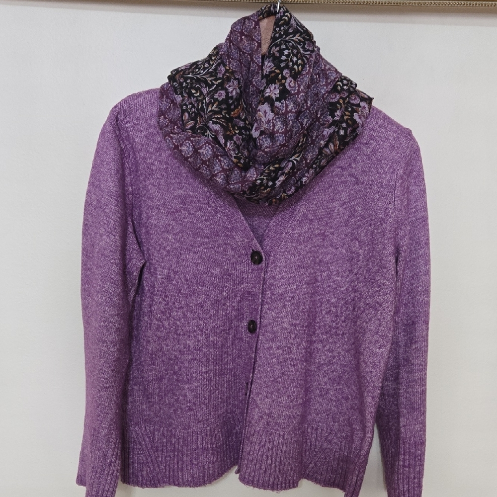 J. Jill Purple Women's Cardigan